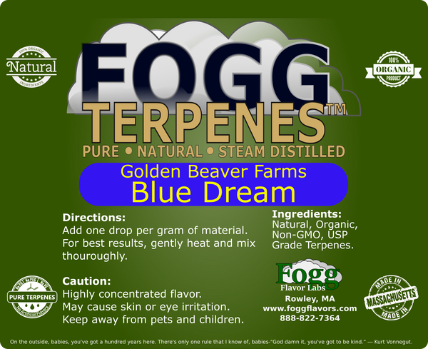FOGG TERPENES Golden Beaver Farms Blue Dream